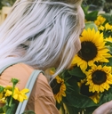 woman buying fresh flowers