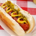 hot dog with relish