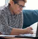 woman using laptop for websurfing