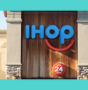 IHOP exterior with stack of pancakes