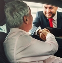 man buys car from dealer
