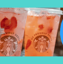Strawberry Acai refresher beverages from Starbucks