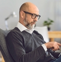 mature man with glasses