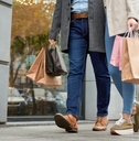 walking together with shopping bags