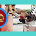 Drive thru order and Wendy&#x27;s Jr. Bacon Cheeseburger