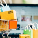shopping trolley online shopping delivery concept