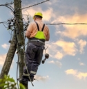 electrical lineman working 