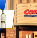 A Costco storefront and product