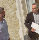 Visiting a house with a real estate agent