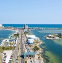 aerial view of pensacola beach