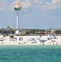beach goers at pensacola beach