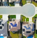 top view of suburban homes