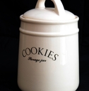 cookie jar over dark background 