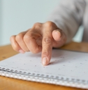 hand swipe on calendar page