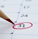 red circle marked on calendar 