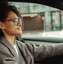 person driving car