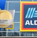 aldi exterior logo and featured product
