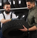 salesman tires talking characteristic products
