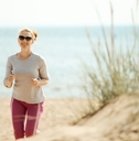 cheerful and active couple retired spouses jogging in the morning