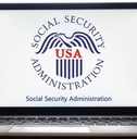 social security administration displayed on laptop
