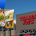Trader Joe&#x27;s store front and quiche/tarte