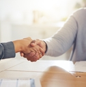 people handshake and meeting
