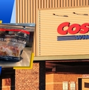Costco whole sale store exterior and featured item