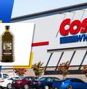 Costco Store front and olive oil product collage