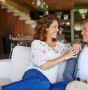 couple enjoying a cup of coffee together