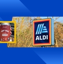 Aldi store logo and featured item