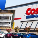 Costco exterior and featured item