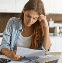 person reviewing insurance documents