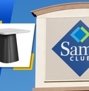 Sam&#x27;s club store exterior logo and featured item