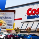 Costco store exterior and featured item