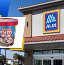 Aldi store exterior and featured item