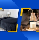 a bedroom and a lamp