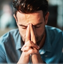 frustrated businessman with headache
