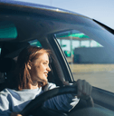 person driving car