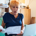 worried senior woman