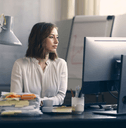 person working at computer
