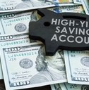 piggy bank and high yield savings account words