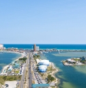 aerial view of pensacola beach