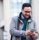 person using cell phone
