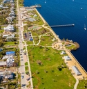 aerial photo coastal scene