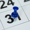 blue pin push on day 31st of month