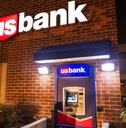 Picture of US Bank branch and ATM at night
