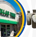 dollar tree store exterior and featured item
