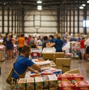 people are shopping in a warehouse 