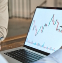 financial advisor explaining invest stock market data