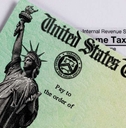 refund check and tax form